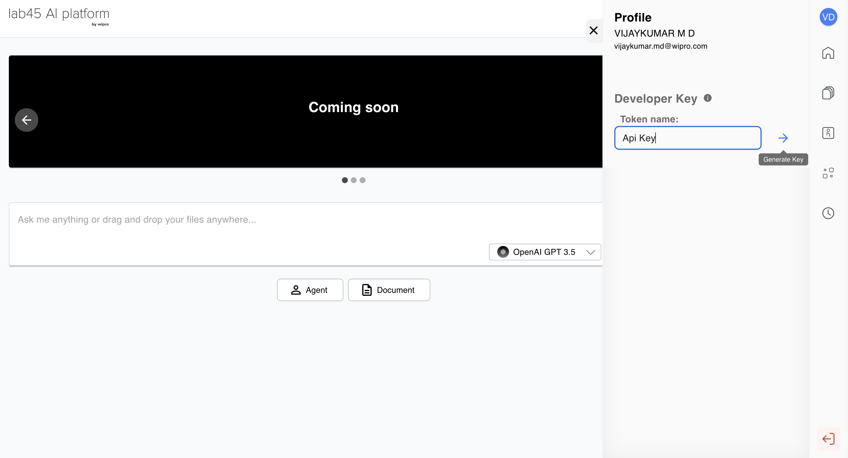 Naming the api key Screenshot